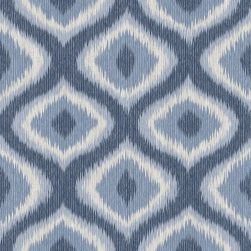 media image for Sample Ogee Modern Ikat Wallpaper in Grey/Blue 239