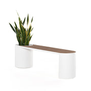 kylen outdoor bench with planter by Four Hands 1
