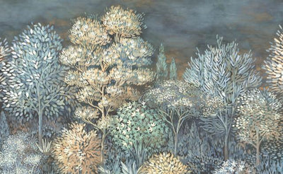 product image for Elle Decoration French Forest Wall Mural in Blue 64