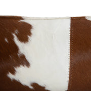 modern cowhide lumbar pillow in black white by Four Hands 4