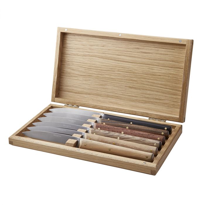 media image for Mirage Les Essences Gift Box of 6 Table Steak Knives by Degrenne Paris 212