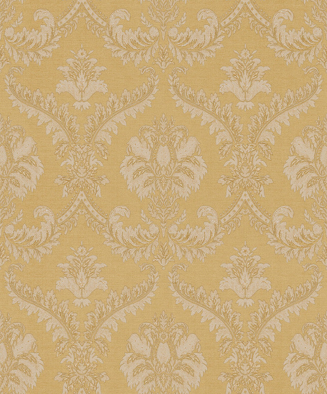 media image for Sample Damasco Wallpaper in Golden Yellow 218