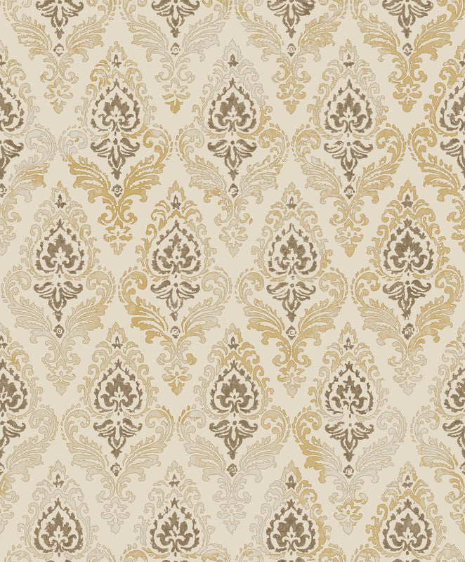 media image for Damasco Wallpaper in Yellow 210