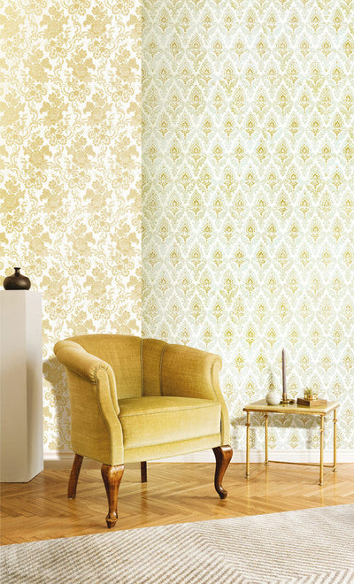 product image for Damasco Wallpaper in Giallo 43