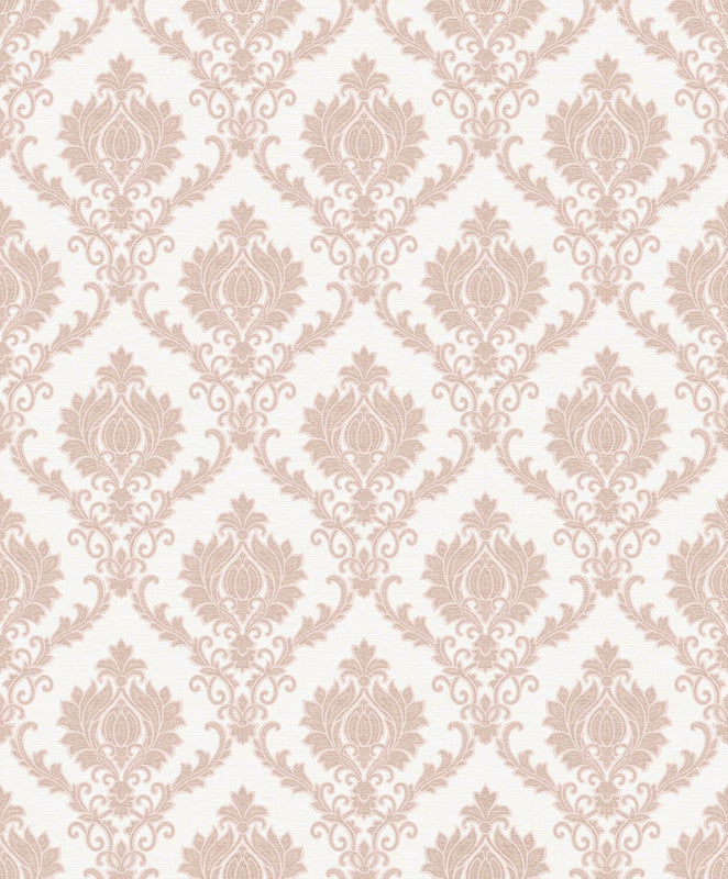 media image for Sample Damasco Wallpaper in Pink/Neutrals/Ivory 291
