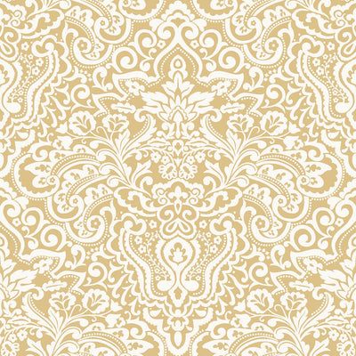 product image of Sample Damasco Wallpaper in Yellow/White 58