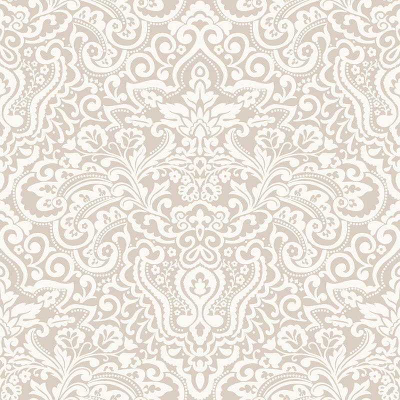 media image for Damasco Wallpaper in Dove/White 272
