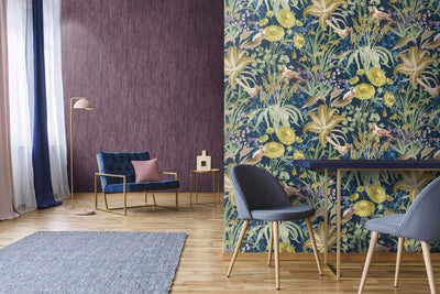 product image for Moorea Blueberry Wallpaper from the Tropical Collection by Galerie Wallcoverings 6