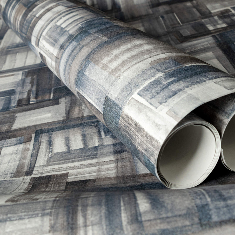 media image for Brush Indigo Wallpaper from the Crafted Collection by Galerie Wallcoverings 260