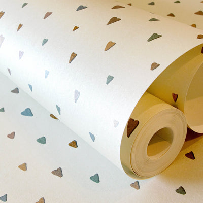 product image for Colored Hearts Pearl Wallpaper from the Great Kids Collection by Galerie Wallcoverings 72