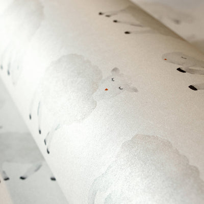 product image for Sweet Sheep White Wallpaper from the Great Kids Collection by Galerie Wallcoverings 87