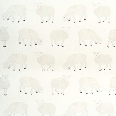 product image of Sweet Sheep White Wallpaper from the Great Kids Collection by Galerie Wallcoverings 516