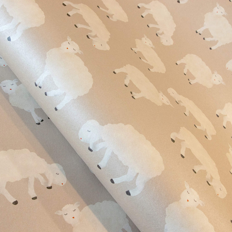 media image for Sweet Sheep Beige Wallpaper from the Great Kids Collection by Galerie Wallcoverings 20