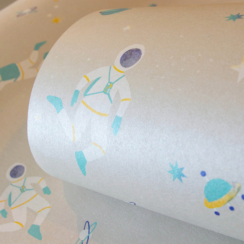 media image for Super Space Dark Beige Wallpaper from the Great Kids Collection by Galerie Wallcoverings 253