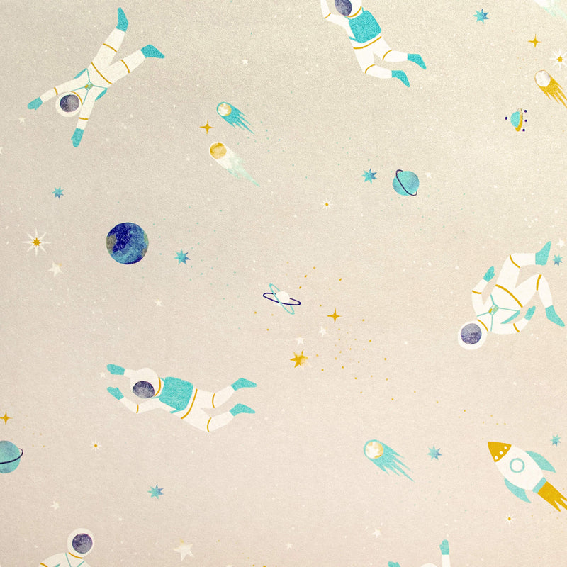 media image for Super Space Dark Beige Wallpaper from the Great Kids Collection by Galerie Wallcoverings 275