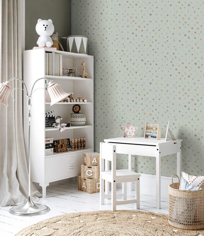 product image for Watercolor Dots Sage Wallpaper from the Great Kids Collection by Galerie Wallcoverings 73