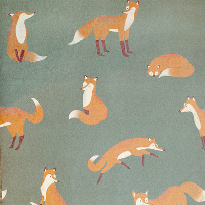 product image of Friendly Foxes Dark Green Wallpaper from the Great Kids Collection by Galerie Wallcoverings 549