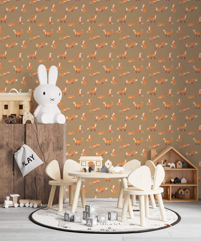 product image for Friendly Foxes Bronze Wallpaper from the Great Kids Collection by Galerie Wallcoverings 45