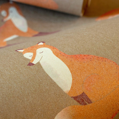 product image for Friendly Foxes Bronze Wallpaper from the Great Kids Collection by Galerie Wallcoverings 76