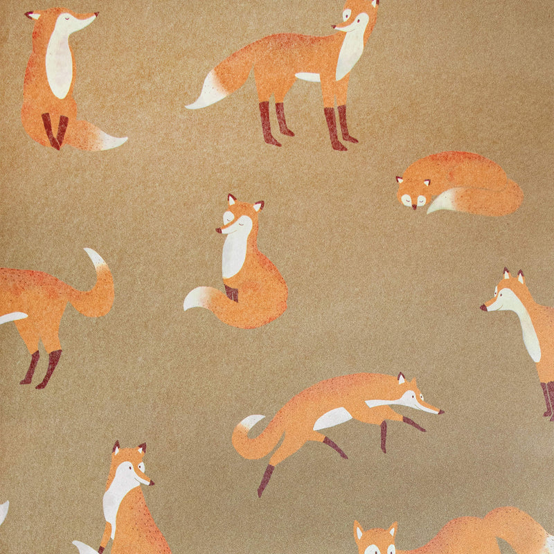media image for Friendly Foxes Bronze Wallpaper from the Great Kids Collection by Galerie Wallcoverings 280