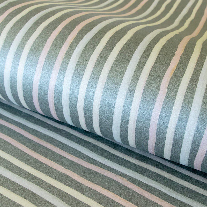 media image for Stripes Dark Green Wallpaper from the Great Kids Collection by Galerie Wallcoverings 29