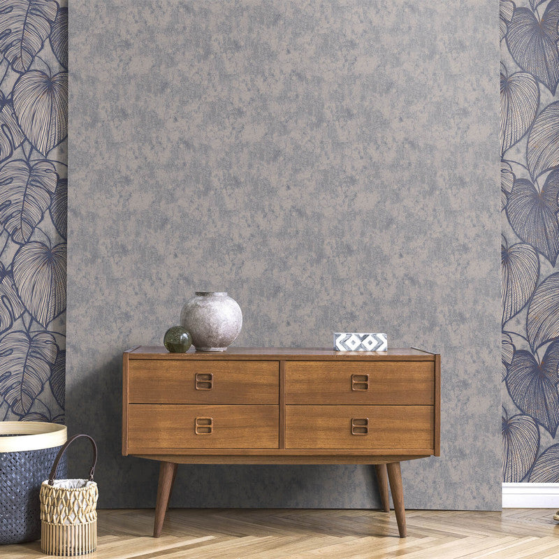 media image for Monstera Plain Wallpaper in Ash 279