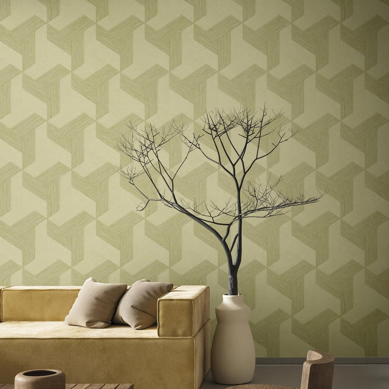 media image for Synergy Geometric Wallpaper in Green 228