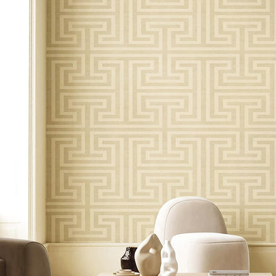 product image for Synergy Geometric Maze Wallpaper in Beige 86