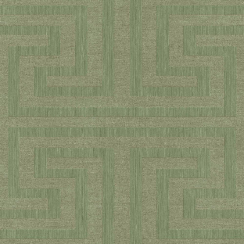 media image for Synergy Geometric Maze Wallpaper in Green 236
