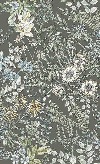 product image of Full Bloom Taupe Floral Wallpaper 528