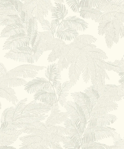product image for Italian Style Tree Leaf Wallpaper in Cream/Silver Grey 82