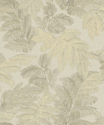product image of Sample Italian Style Tree Leaf Wallpaper in Beige/Gold 563