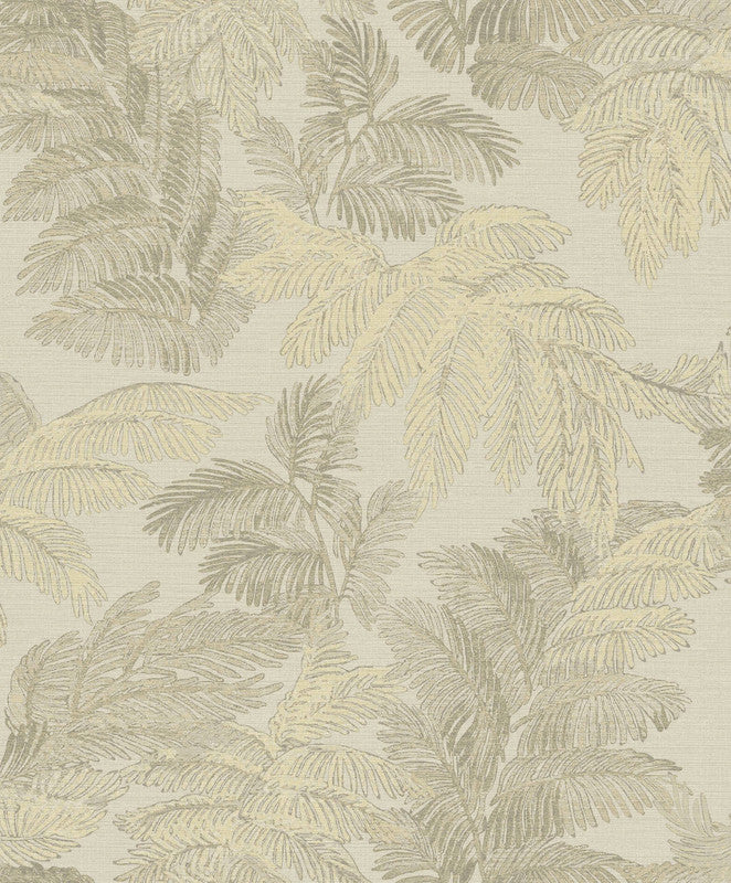 media image for Sample Italian Style Tree Leaf Wallpaper in Beige/Gold 285