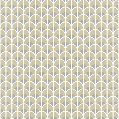product image of Italian Style Geometric Wallpaper in Bronze Brown/Blue/Cream 549