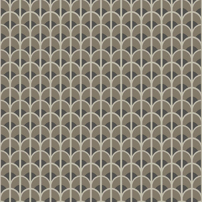 product image of Sample Italian Style Geometric Wallpaper in Bronze Brown/Black/Cream 575