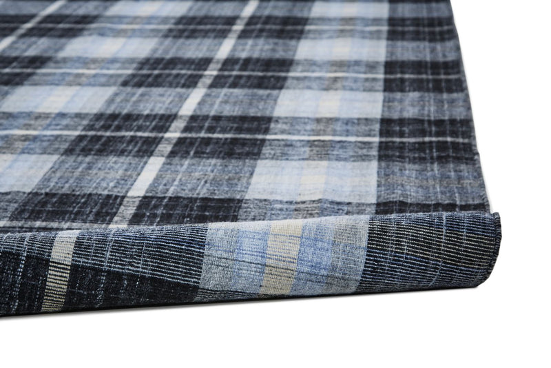 media image for Jens Hand Woven Black and Blue Rug by BD Fine Roll Image 1 262