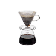 glass coffee dripper set design by puebco 2