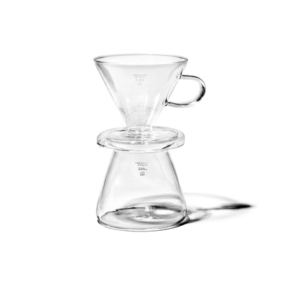 product image of glass coffee dripper set design by puebco 1 592