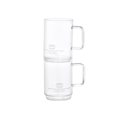 product image for borosilicate glass mug deep stacking design by puebco 11 17