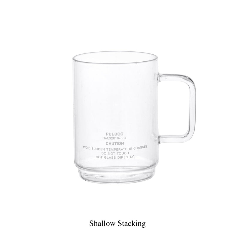 media image for borosilicate glass mug deep stacking design by puebco 6 21