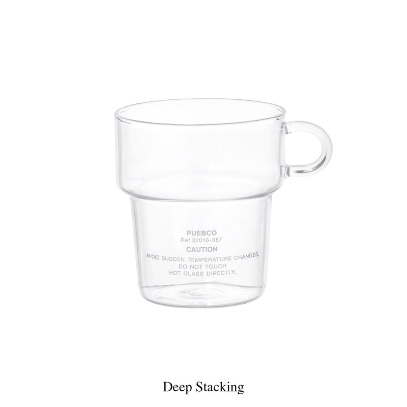 media image for borosilicate glass mug deep stacking design by puebco 8 270