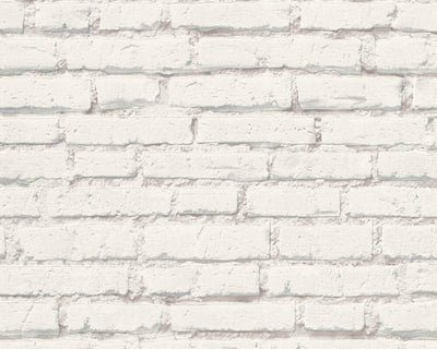 product image of Sample Brick Stone Wallpaper in Grey/White 517