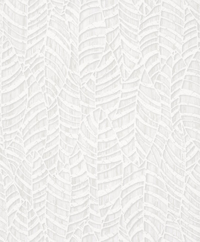 product image of sample leaves white grey wallpaper from serene collection by galerie wallcoverings 1 567