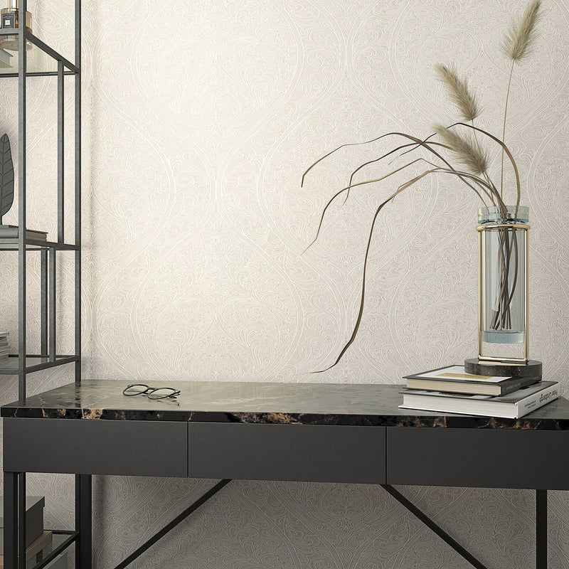 media image for Art Nouveau Beige Wallpaper from Serene Collection by Galerie Wallcoverings 239