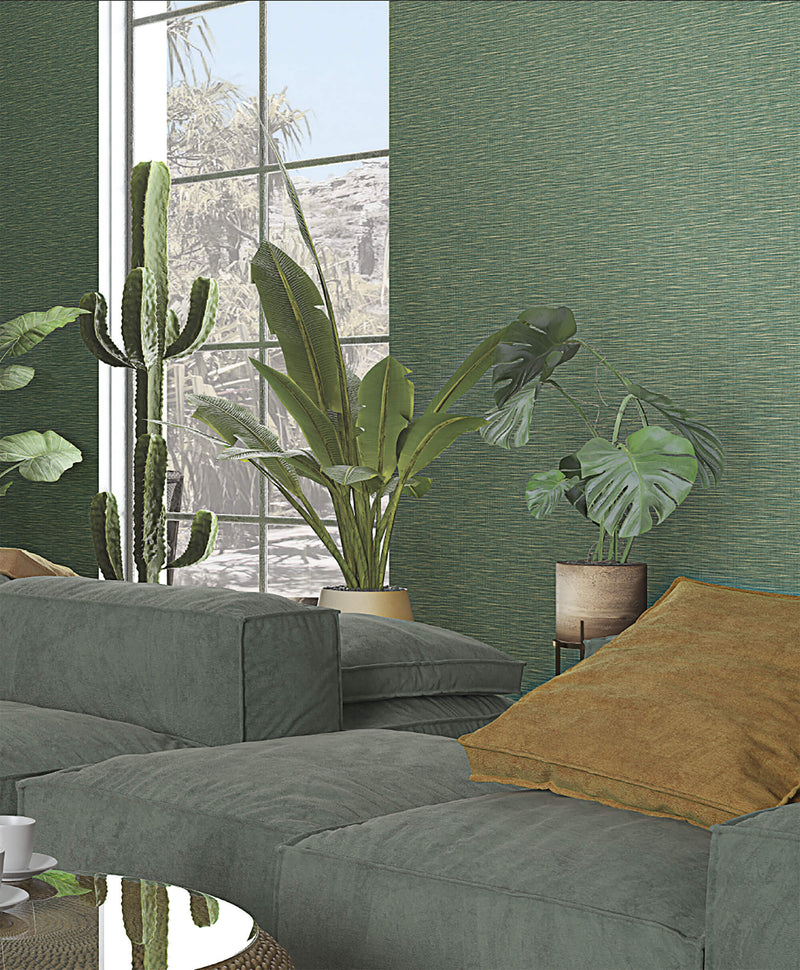 media image for Weave Green Wallpaper from Eden Collection by Galerie Wallcoverings 26