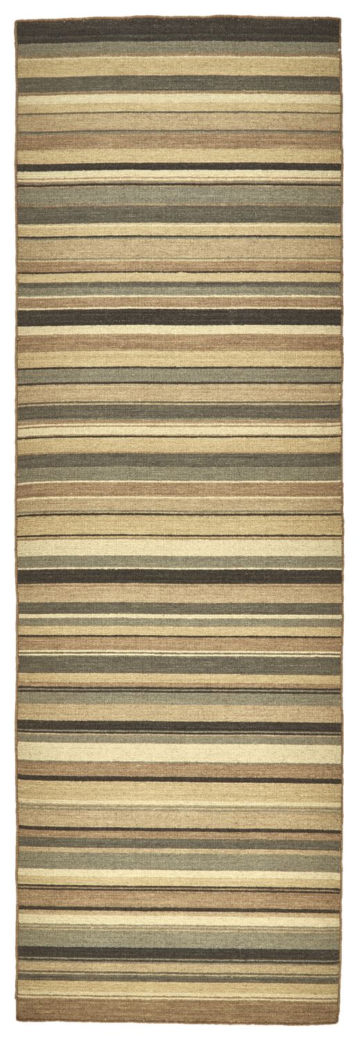 media image for Naida Flatweave Gold and Gray Rug by BD Fine Flatshot Image 1 218