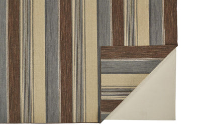 product image for Naida Flatweave Brown and Gray Rug by BD Fine Fold Image 1 6