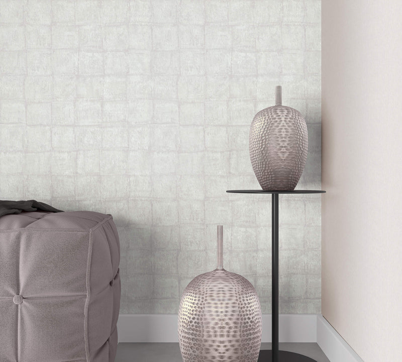 media image for Tile Pink/Grey Wallpaper from Eden Collection by Galerie Wallcoverings 266