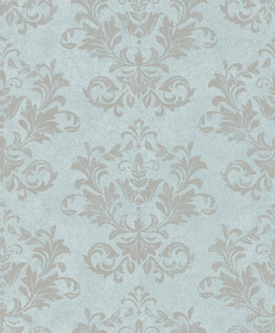 product image for Damask Wallpaper in Green/Grey 70