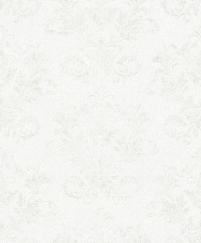 media image for Sample Damask Wallpaper in White 242